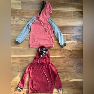 AMPERSAND AVE Kids Hoodies in Coral and Red